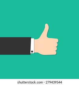 Vector illustration of thumbs up for your design