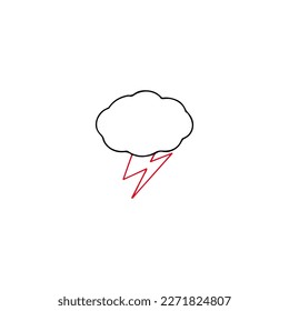 vector illustration of thunder cloud concept