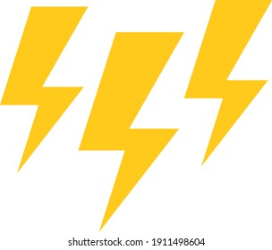 Vector illustration of thunder icon