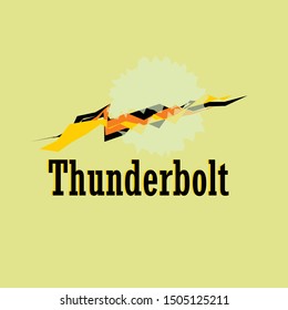 vector illustration of a thunderbolt logo