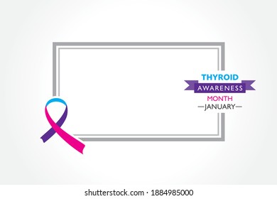 Vector illustration of Thyroid Awareness Month observed in January