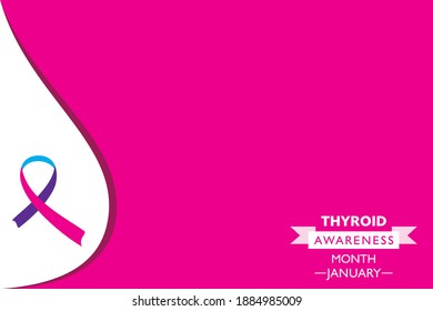Vector illustration of Thyroid Awareness Month observed in January