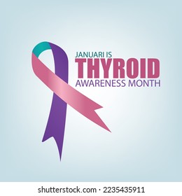 Vector Illustration of Thyroid Awareness Month. Simple and Elegant Design