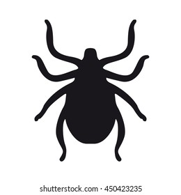 vector illustration of a tic, silhouette