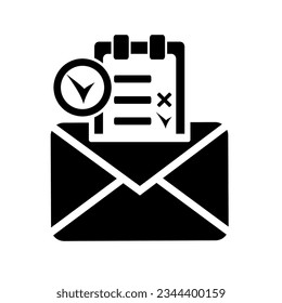 Vector illustration, tick icon, labels. Agreement.