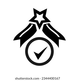 Vector illustration, tick icon, labels. Agreement.