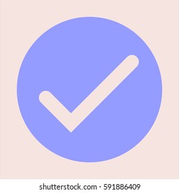 Ilustración vectorial del icono del vector de garrapatas en Lavanda
