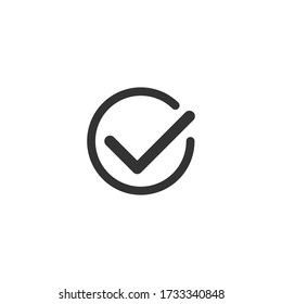 Vector Illustration .Tick Icon In Trendy Style Isolated Background.