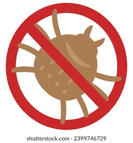 Vector illustration of tick prohibition mark