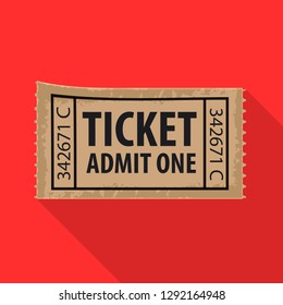 Vector illustration of ticket and admission icon. Collection of ticket and event stock vector illustration.