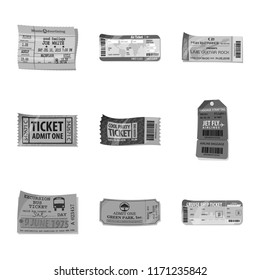 Vector illustration of ticket and admission sign. Collection of ticket and event vector icon for stock.