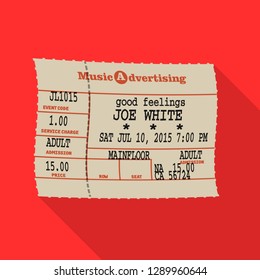 Vector illustration of ticket and admission symbol. Set of ticket and event vector icon for stock.