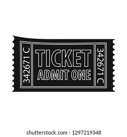 Vector illustration of ticket and admission symbol. Collection of ticket and event stock symbol for web.