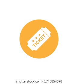 Vector illustration, ticket icon color design template