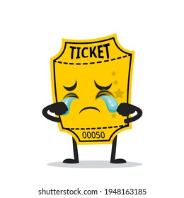 ilustración vectorial de la mascota de entradas o llanto de personajes