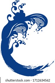 vector illustration of tidal wave 1