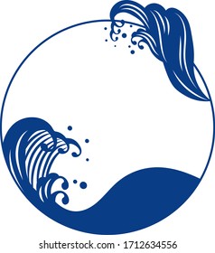 ilustración vectorial de la ola mareal 5