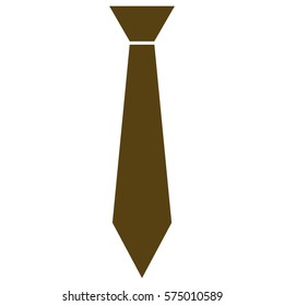 Vector Illustration of Tie in Brown Icon
