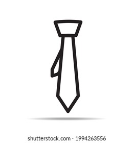 vector illustration of tie icon in black line style. suitable for business graphic assets, web designs, applications, logo templates, designs, print media, etc.