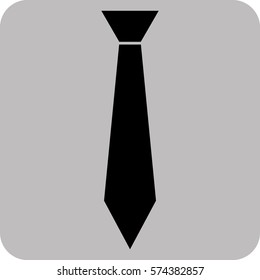 Vector Illustration of Tie Icon in Black
