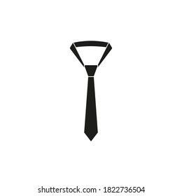 Vector illustration of tie icon. Necktie. Flat style icon. Isolated.