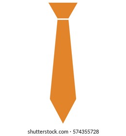 Vector Illustration of Tie in Orange Icon
