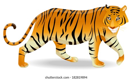 Vector illustration of a Tiger