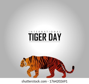 vector illustration of tiger day