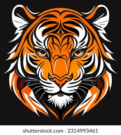 vector illustration of tiger face