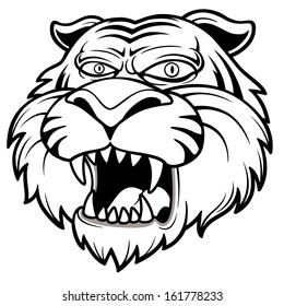 Vector illustration of Tiger head