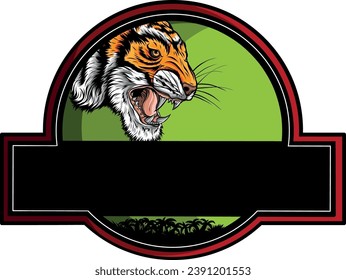 Vector illustration of the tiger head