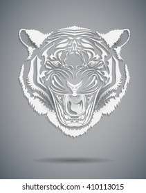 Vector illustration of a tiger head icon