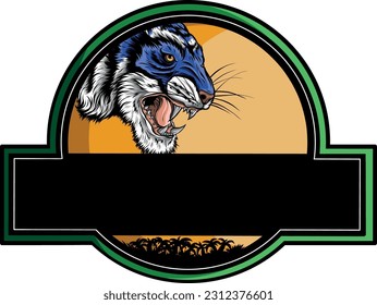 Vector illustration of the tiger head logo