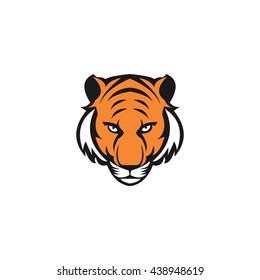 Vector illustration of Tiger head logo design template