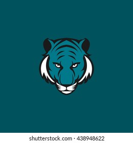 Vector illustration of Tiger head logo design template