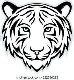 Vector Illustration Tiger Head Mascot Stock Vector (Royalty Free ...