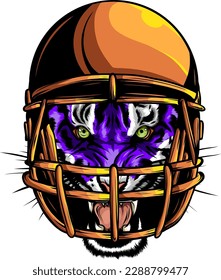 vector illustration of Tiger head on white background