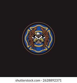 Vector illustration of a tiger head silhouette design icon