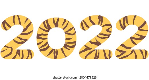 Vector illustration of tiger pattern 2022