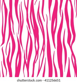 Vector Illustration of Tiger Print Seamless Animal Pattern. Wild texture for Design, Website, Background, Banner. Nature Wallpaper Template.