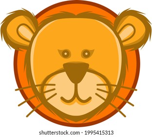 vector illustration of a tiger in a simple flat style.