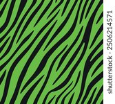  A vector illustration of a tiger stripe pattern in neon green and black