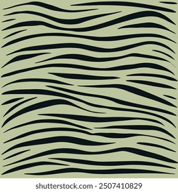 A vector illustration of a tiger stripe pattern in olivine green and black.