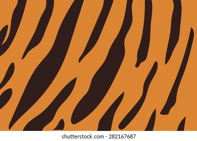 Vector illustration of tiger stripe pattern. Beautiful pattern made by the Mother Nature.