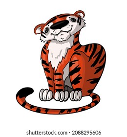 vector illustration tiger symbol of the year 2022