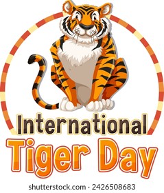 Vector illustration of a tiger for wildlife conservation