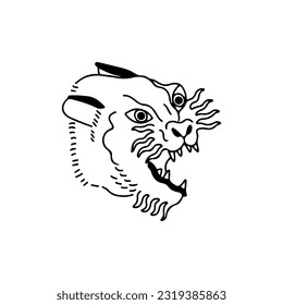 vector illustration of a tiger's head