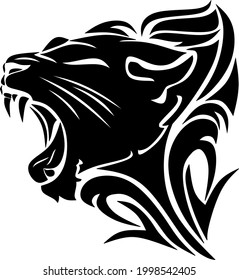 Vector illustration of a tiger's head. Can be used as logos, mascots and tattoo designs