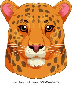 Ilustración vectorial de la cabeza de un tigre en un estilo de caricatura