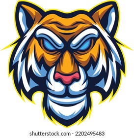 Vector illustration of tigers mascot logo template